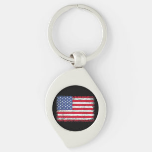 Chaveiro EUA Bandeira Patriótica Americana Para Homens Meni