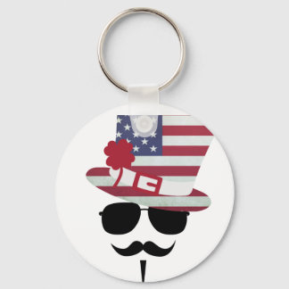 Chaveiro EUA fã with Mustache