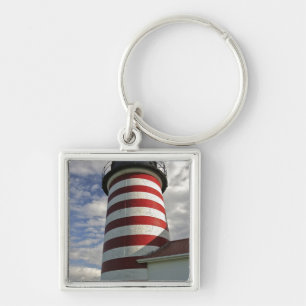 Chaveiro EUA, Maine, Lubec. Farol West Quoddy Head