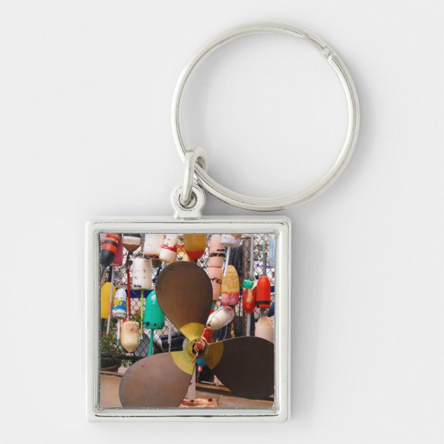 Chaveiro EUA, Massachusetts. Hélice e Flutuadores (Frente)