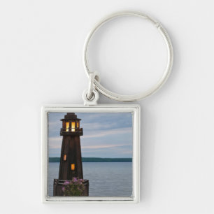 Chaveiro EUA, Michigan. Farol de decoração de vara