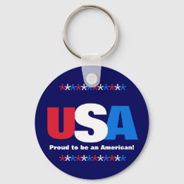 Chaveiro EUA Red White Blue Orud é um americano