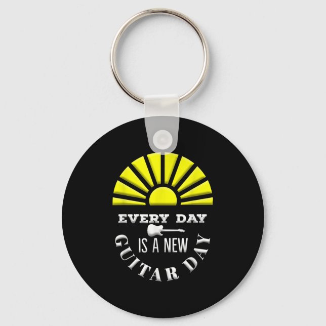 Chaveiro Everyday Is A New Guitar Day Funny Quote Guitarist (Frente)