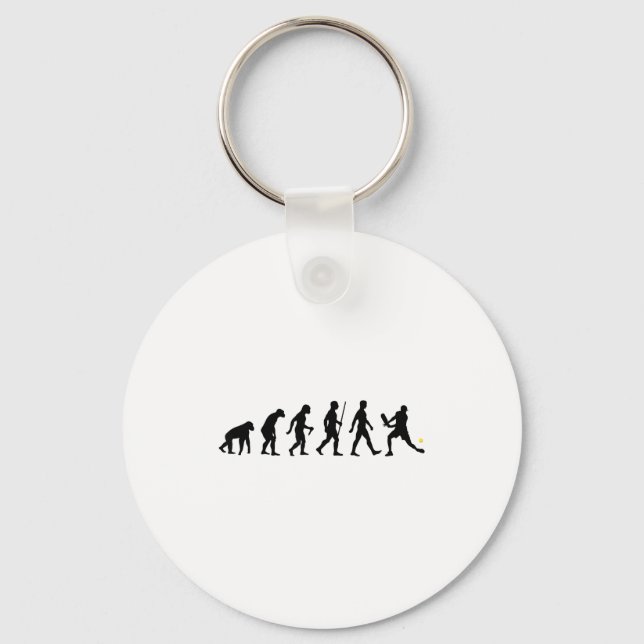 Chaveiro Evolução do pickleball pickle ball engraçado (Frente)