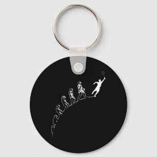 Chaveiro Evoluçãode Badminton Shuttle Art