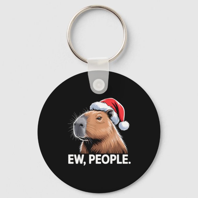 Chaveiro Ew People Capybara Christmas Humor  (Frente)