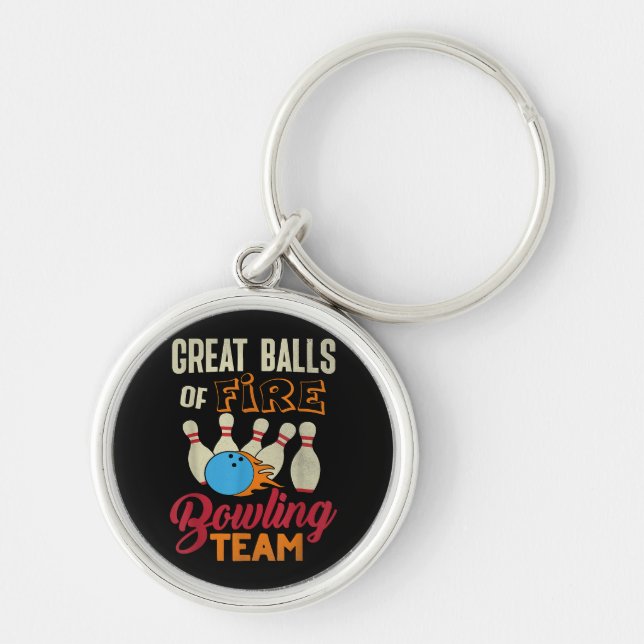 Chaveiro Excelente Escopa Fogo Equipe De Boliche Camisa Eng (Frente)