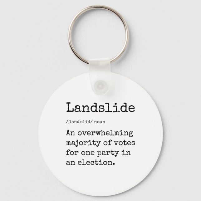 Chaveiro Excelente Funny Landslide Definition Trump Landsli (Frente)