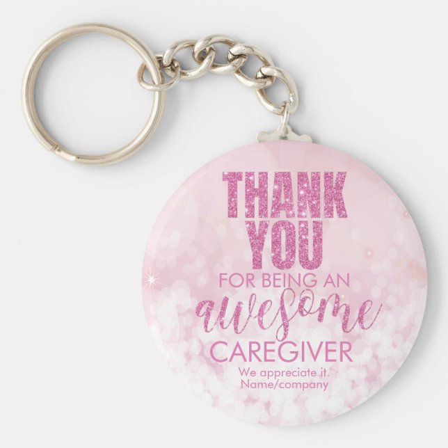 Chaveiro Excelente Prestador De Cuidados Obrigado Apreciaçã (Frente)