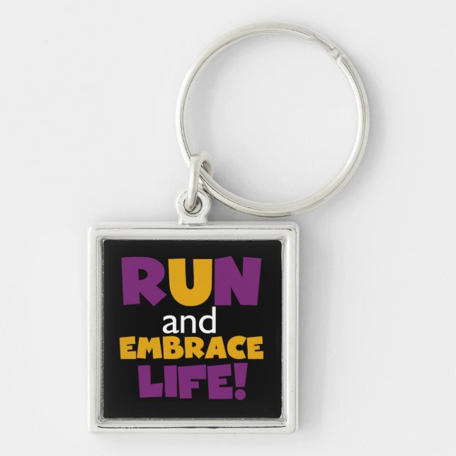 Chaveiro Executar Embrace Life Purple Yellow (Frente)
