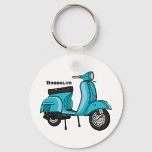 Chaveiro Exemplo de desenho animado de motocicleta em forma