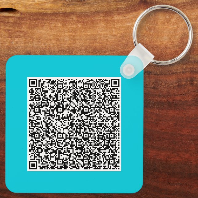 Chaveiro Exemplo de verificação de código QR personalizado (Verso)