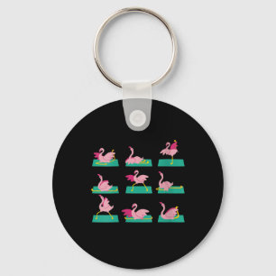 Chaveiro Exercício de Meditação Flamingo Yoga Poses