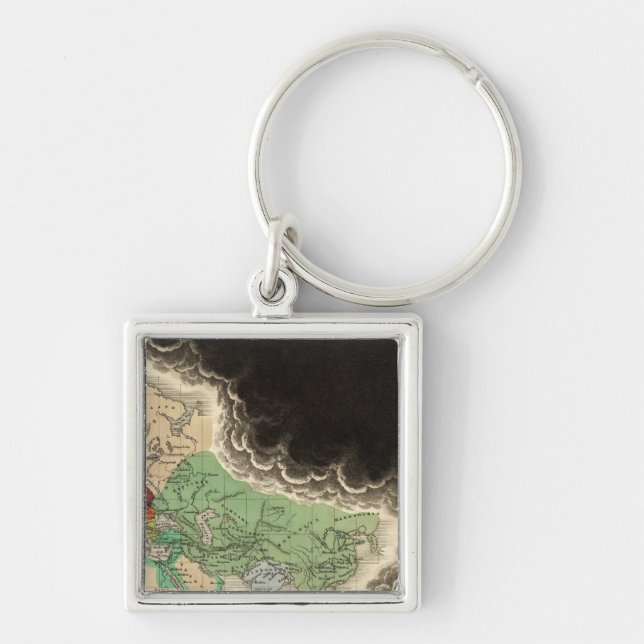 Chaveiro Exibindo o Império de Kublai Khan 1294 AD (Frente)