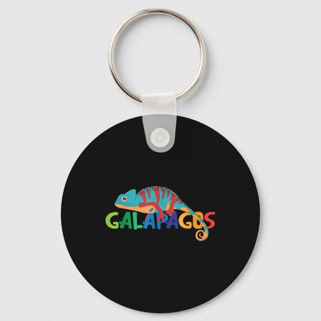 Chaveiro Exótico Camaleão Colorido das Ilhas Galápagos (Frente)