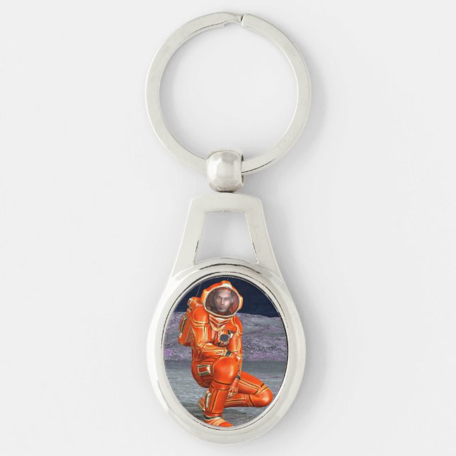 Chaveiro Explorador de Marte Astronauta Planeta Alien Arte  (Frente)