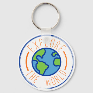 Chaveiro Explore o adesivo de viagem mundial