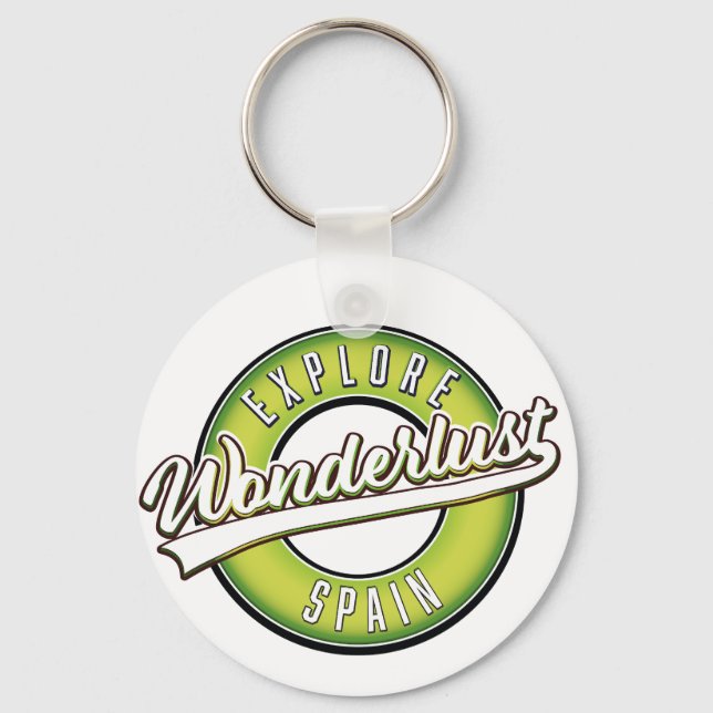Chaveiro Explore o Wonderlust da Espanha (Frente)