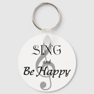 Chaveiro Expressões musicais "SING and Be Happy"
