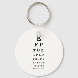 Chaveiro EYE CHART - Humor WTF RU READING
