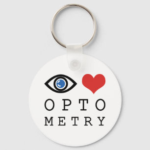 Chaveiro Eye Love Heart Optometria - Tabela de Olhos do Opt