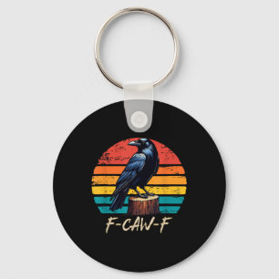 Chaveiro F-caw-f Black Crow Black Bird Retro Sunset Vintage