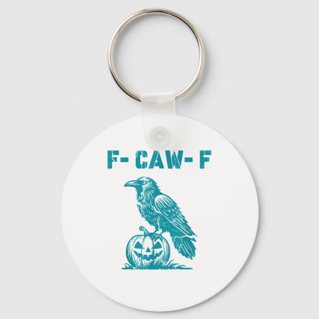 Chaveiro F-Caw-F Corvo Gótico Engraçado Corvo Retro Clássic (Frente)