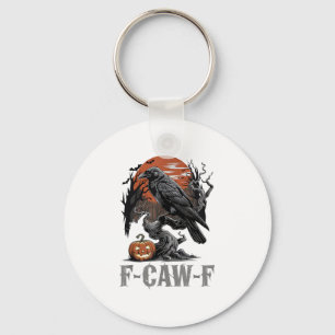 Chaveiro F-Caw-F Corvo Gótico Engraçado Pássaro Halloween T