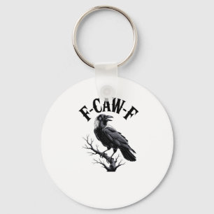 Chaveiro F-Caw-F Corvo Humor Adulto Pássaro Engraçado Gótic