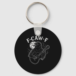 Chaveiro F Caw F Corvo Violão Estilo Vintage Halloween Engr