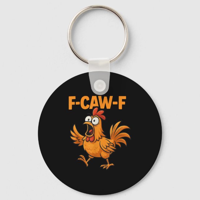 Chaveiro F-caw-f Crow Funny Fcawf Black Bird Meme G (Frente)