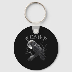 Chaveiro F Caw F Dark Moon Crown Bird Raven Halloween