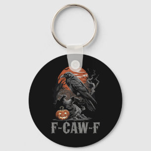 Chaveiro F-caw-f Engraçado Raven Gothic Crow Black Bird Hal