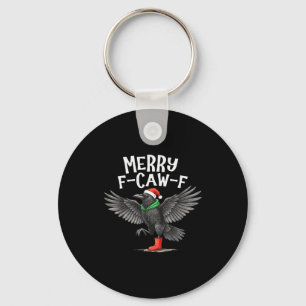 Chaveiro F-caw-f Feliz Natal Corvo Engraçado Corvo