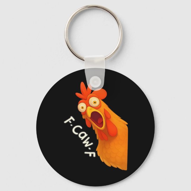 Chaveiro F-Caw-F Frango Retro Clássico (Frente)