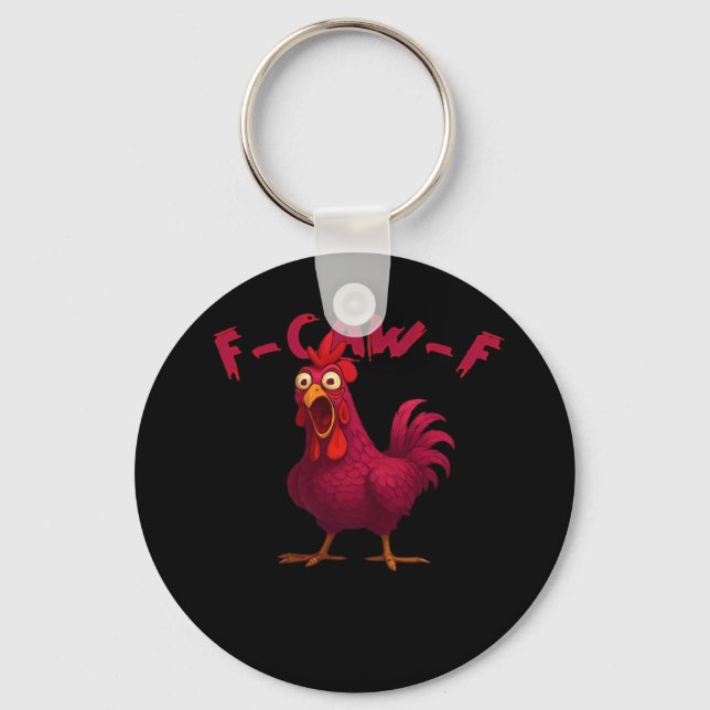 Chaveiro F Caw F Funny Chicken Humor Creative Casual Style (Frente)