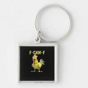 Chaveiro F-Caw-F Galinha Engraçada Clássica Criativa Casual