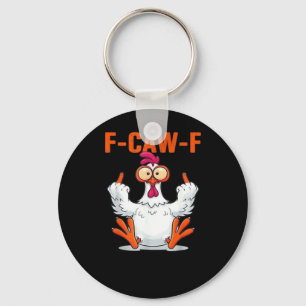 Chaveiro F-Caw-F Galinha Engraçada Clássica Minimalista Lim