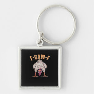 Chaveiro F Caw F Galinha Engraçada Estilo Clássico Retro Le