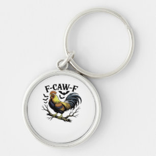 Chaveiro F-Caw-F Galinha Engraçada Estilo Vintage Clássico