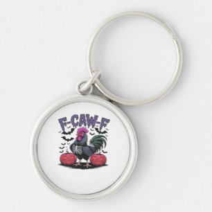 Chaveiro F-Caw-F Galinha Engraçada Gráfico Retro Clássico