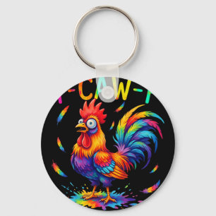 Chaveiro F-caw-f Galinha Engraçada Tie Dye Chocado Humor Ga
