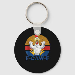 Chaveiro F-Caw-F Galinha Engraçada Virando o Dedo do Meio V