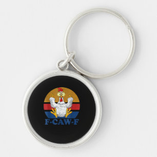 Chaveiro F-Caw-F Galinha Engraçada Virando o Dedo do Meio V