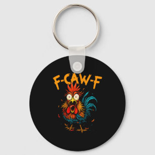 Chaveiro F Caw F Galo Pássaro Engraçado Fcawf Frango Café
