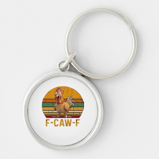 Chaveiro F-Caw-F Humor de Frango Essencial Minimal Limpo (Frente)