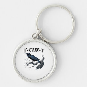 Chaveiro F-Caw-F Pássaro Engraçado Corvo