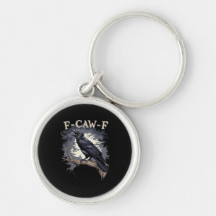 Chaveiro F Caw F Pássaro Engraçado Corvo Design Casual Cria