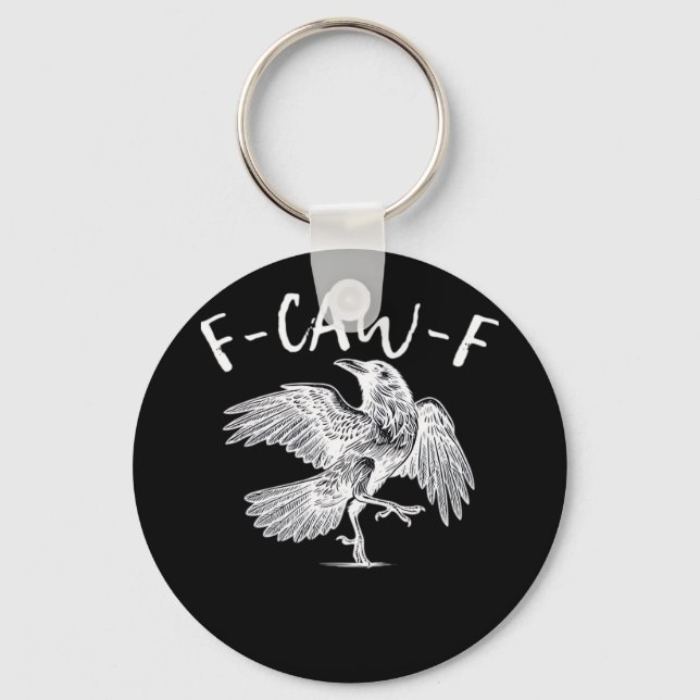 Chaveiro F-Caw-F Raven Retro Clássico (Frente)