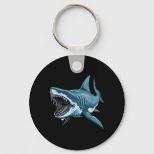 Chaveiro Fã de Tubarão Megalodonte Gráfico